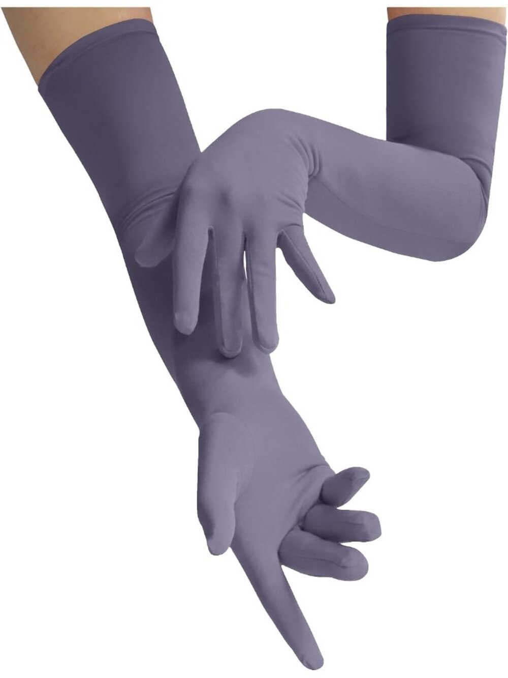 Women's Gray  Halloween Costume Accessories Spandex Stretch Opera Gloves